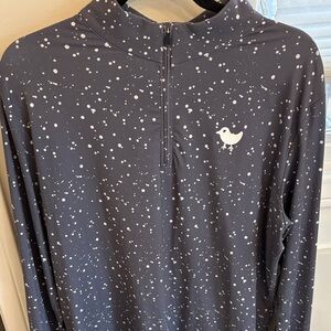 Bad Birdie Men's Gray and White Speckled Long Sleeve Shirt